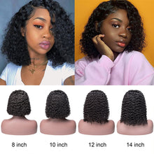 Load image into Gallery viewer, Curly Bob Wig Brazilian Short Human Hair Wigs