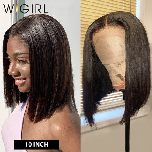 Pre plucked short straight Frontal Wigs