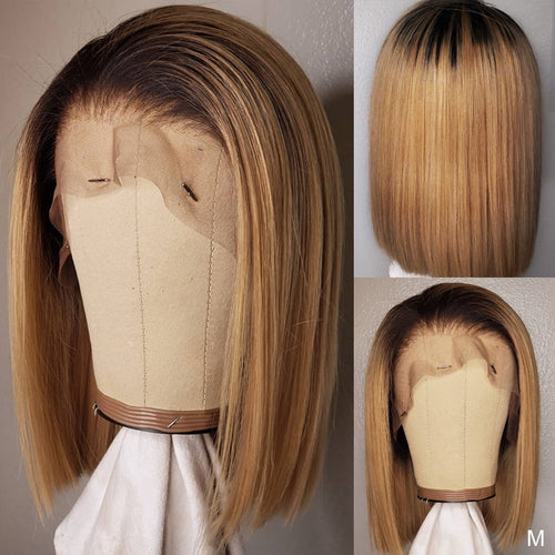 Brazilian Hair Ombre Honey Blonde Bob Wigs