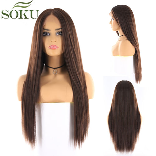 Long Straight Middle Part Lace Wig