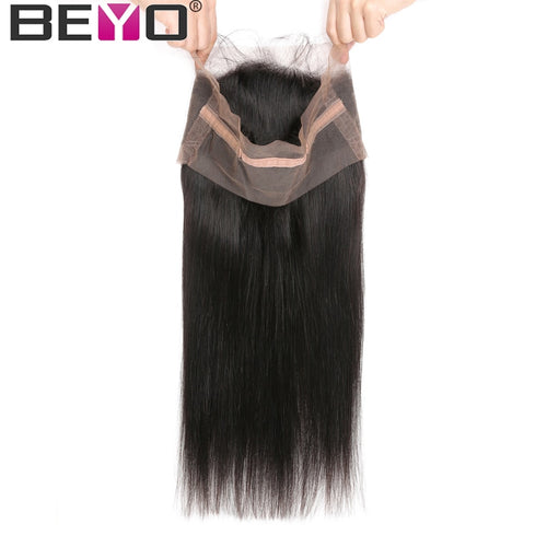 360 Lace Frontal peruvian straight hair
