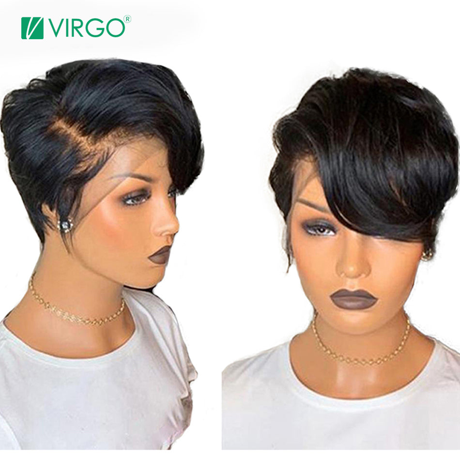 Brazilian Short Bob Pixie Cut Wig Lace