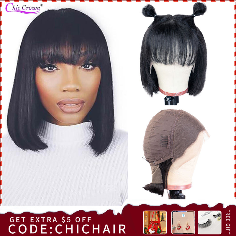 Human Hair Straight Bob Wig