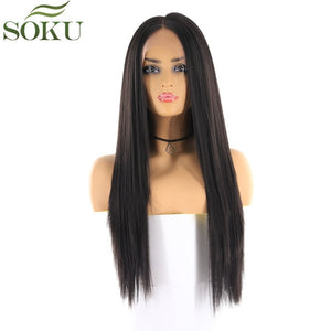 Long Straight Middle Part Lace Wig