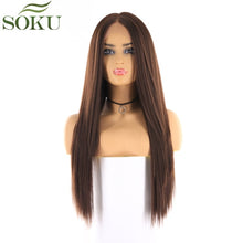 Load image into Gallery viewer, Long Straight Middle Part Lace Wig