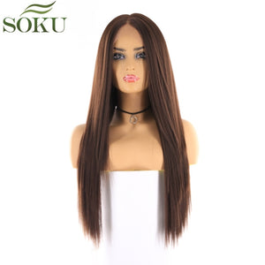 Long Straight Middle Part Lace Wig