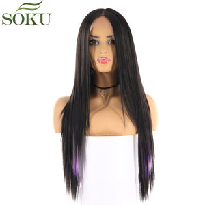 Long Straight Middle Part Lace Wig