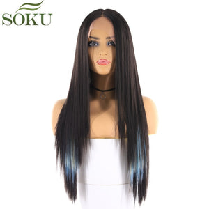 Long Straight Middle Part Lace Wig