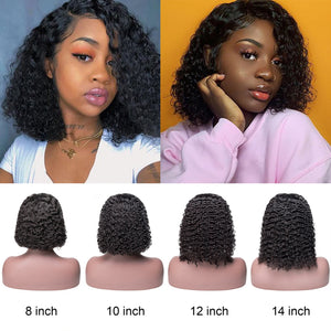 Curly Bob Wig Brazilian Short Human Hair Wigs