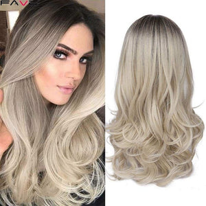 Ash Light Brown Blonde Synthetic Wig