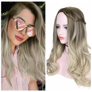 Ash Light Brown Blonde Synthetic Wig