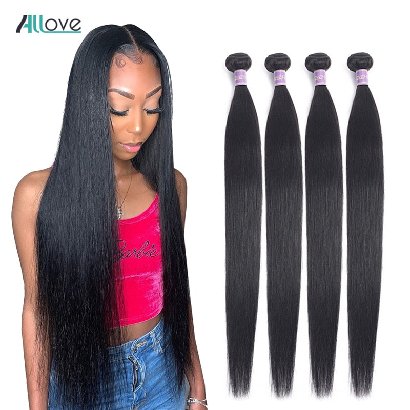 Allove Indian Straight Hair Weave Bundles