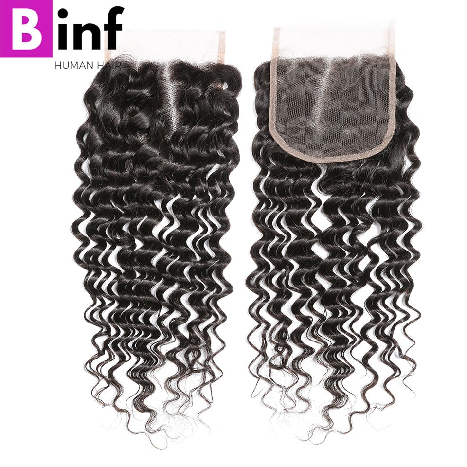 Brazilian Deep Wave Hair 4x4 Lace Closure