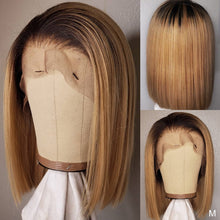 Load image into Gallery viewer, Brazilian Hair Ombre Honey Blonde Bob Wigs