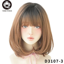 Load image into Gallery viewer, Brown Ash Short Straight Synthetic Wigs