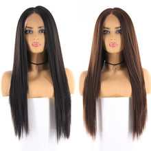 Load image into Gallery viewer, Long Straight Middle Part Lace Wig