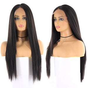 Long Straight Middle Part Lace Wig