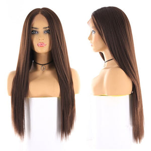 Long Straight Middle Part Lace Wig