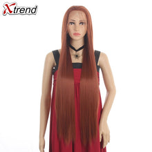 Load image into Gallery viewer, Long Straight Synthetic Lace Front Wig