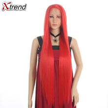 Load image into Gallery viewer, Long Straight Synthetic Lace Front Wig