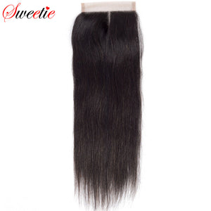 Brazilian Remy Hair Straight 4X4 Lace Closure