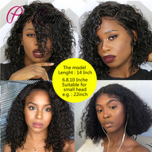 Load image into Gallery viewer, Jerry Curly Lace Front Human Hair Wigs With Baby Hair Brazilian Remy Hair Short Curly Bob Wigs For Women Pre-Plucked Wig